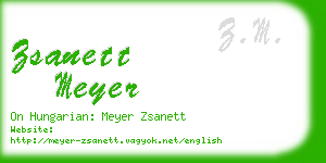 zsanett meyer business card